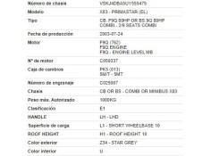 nissan primastar furgón (x83) del año 2003