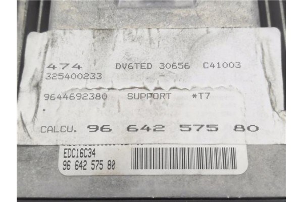 Recambio de centralita para peugeot 308 1.6 hdi referencia OEM IAM 9664257580 9644692380 