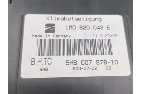 Recambio de mandos climatizador para seat leon (1m1) 1.6 16 v referencia OEM IAM 1M0820043E  