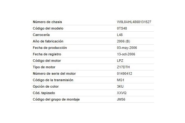 opel astra h berlina del año 2006