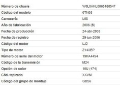 opel astra h gtc del año 2006