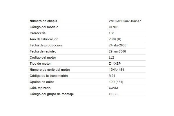 opel astra h gtc del año 2006