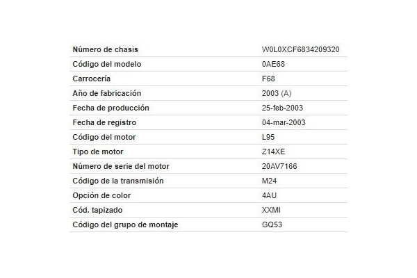 opel corsa c del año 2003