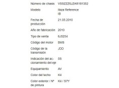 seat ibiza berlina (6j5) del año 2010