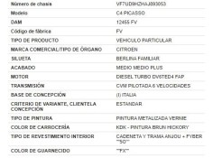 citroen c4 picasso del año 2011