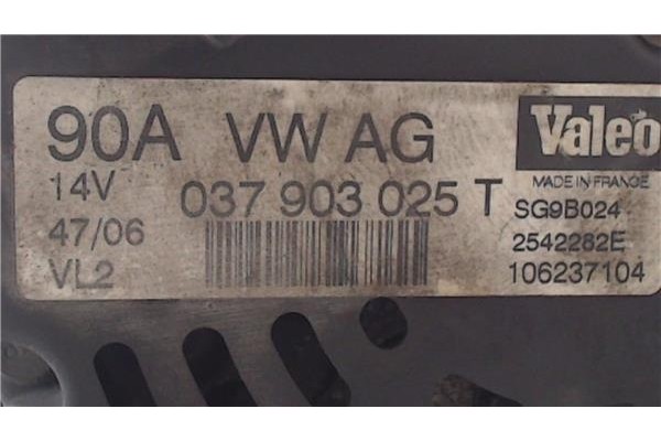 Recambio de alternador para seat ibiza (6l1) 1.4 fresh referencia OEM IAM 037903025T  