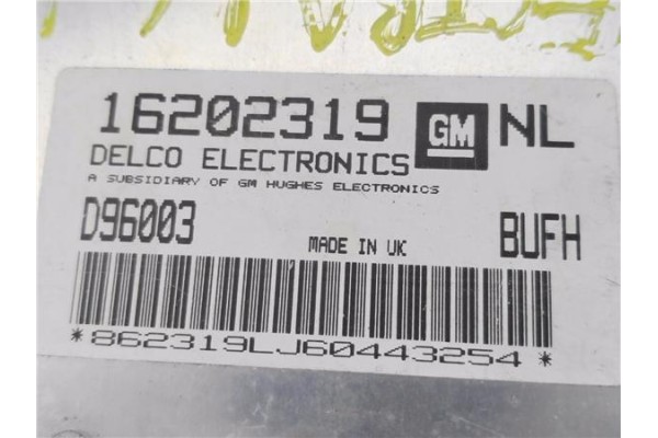 Recambio de centralita para opel vectra b berlina 1.6 i 16v referencia OEM IAM 16202319 D96003 