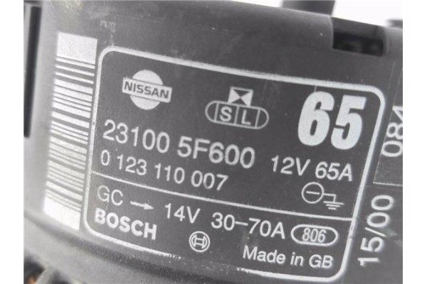 Recambio de alternador para nissan micra (k11) 1.0 comfort referencia OEM IAM 231005f600 123110007 