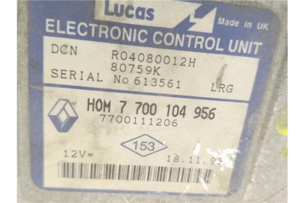 Recambio de centralita para renault kangoo i (f/kc0) d 55 1.9 (kc0d) referencia OEM IAM 7700104956 R04080012H 