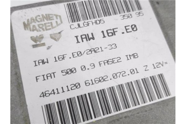 Recambio de centralita para fiat cinquecento (170) 0.9 i.e. (170ac) referencia OEM IAM 46411120 IAW16FE0 