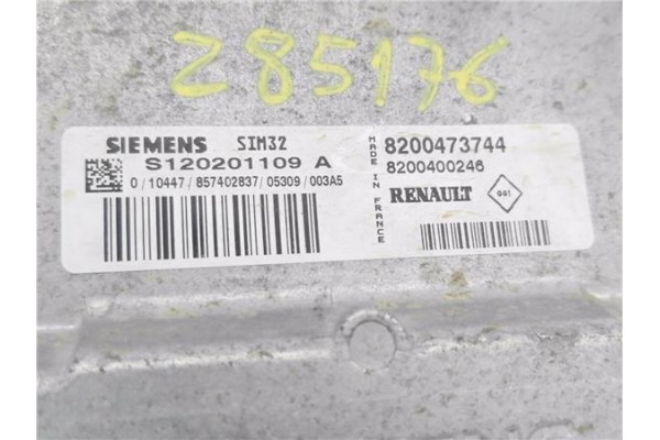 Recambio de centralita para renault clio ii (xbo) 1.2 16v 75cv referencia OEM IAM 8200473744 S120201109A 