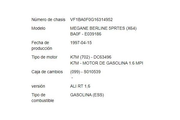 renault megane i (ba0/1_) del año 1997