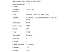 bmw serie 1 berlina 5p (f20) del año 2025