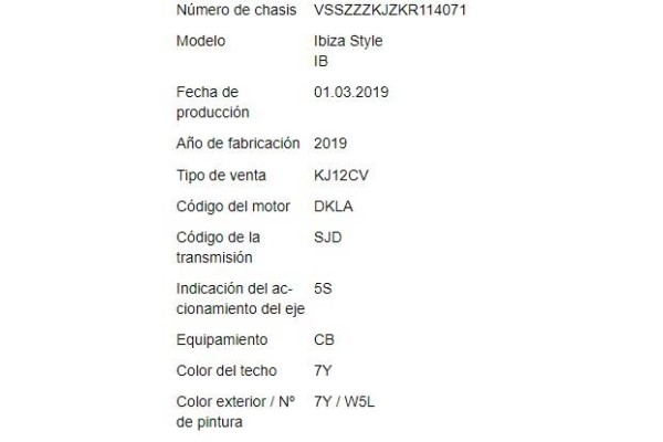 seat ibiza (kj1) del año 2019