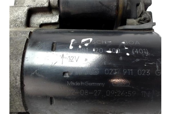 Recambio de motor arranque para audi a2 (8z) 1.6 fsi referencia OEM IAM 02T911023G 0001120400 2T911023GX , AUDI | 2T911023E , SE