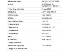 hyundai atos prime (mx) del año 2001
