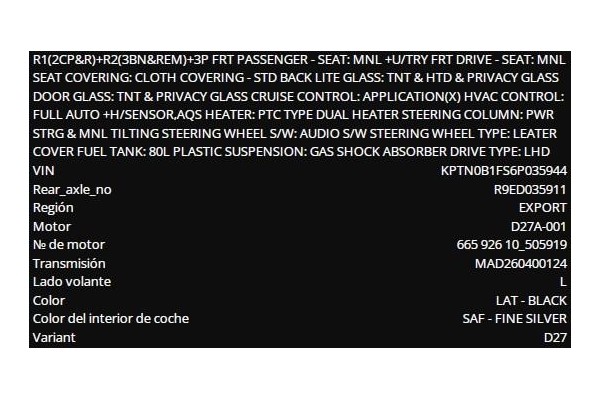 ssangyong rodius del año 2006