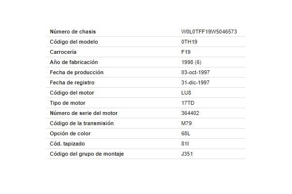 opel astra f berlina del año 1997