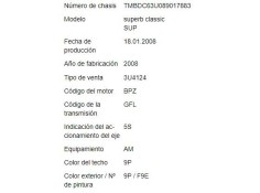 skoda superb (3u4) del año 2008