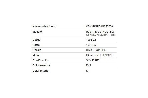 nissan terrano ii (r20) del año 1994