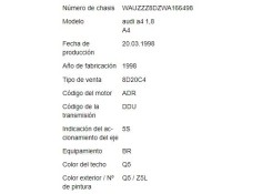 audi a4 berlina (b5) del año 1998