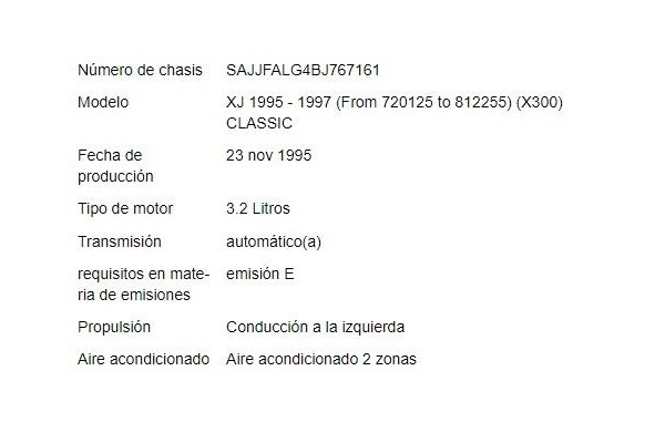 jaguar xj6/12 del año 1998 jaguar xj6/12 del año 1998