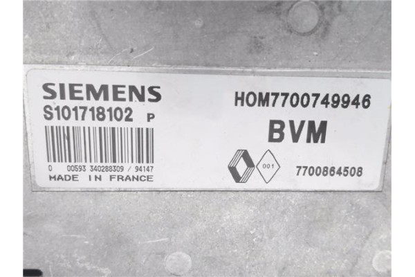 Recambio de centralita para renault clio i fase i / ii (b/c57) 1.4 referencia OEM IAM 7700749946 S101718102P 