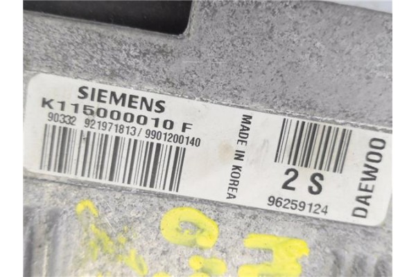 Recambio de centralita para daewoo matiz 0.8 referencia OEM IAM 96259124 K115000010F 