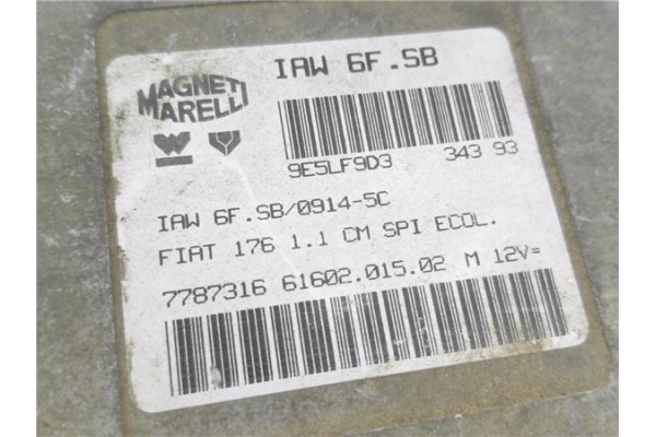 Recambio de centralita para fiat i punto (176) berlina 55 1.1 referencia OEM IAM 7787316 IAW6FSB 