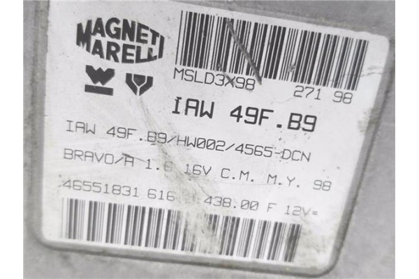 Recambio de centralita para fiat bravo (182) 1.6 16v (182.ab) referencia OEM IAM 46551831 IAW49FB9 