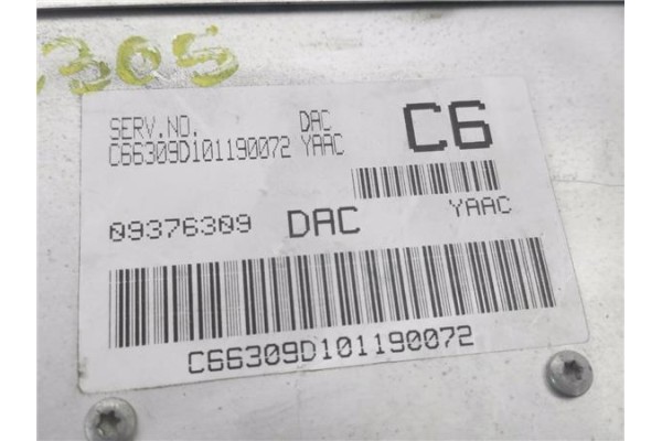 Recambio de centralita para daewoo nubira berlina 1.6 16v referencia OEM IAM 09376309 C66309D101190072 