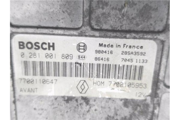 Recambio de centralita para renault scenic i (ja...) 1.9 dti (ja0n) referencia OEM IAM 7700110647 281001809 