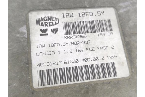 Recambio de centralita para lancia y (840a) 1.2 16v (840ad) referencia OEM IAM 46531217 IAW18FD5Y 