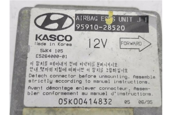 Recambio de centralita airbag para hyundai lantra berlina (rd) 1.8 16v referencia OEM IAM 9591028520 05K00414832  Recambio de centralita airbag para hyundai lantra berlina (rd) 1.8 16v referencia OEM IAM 9591028520 05K00414832