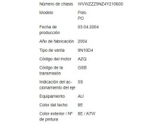 volkswagen polo iv (9n1) del año 2004