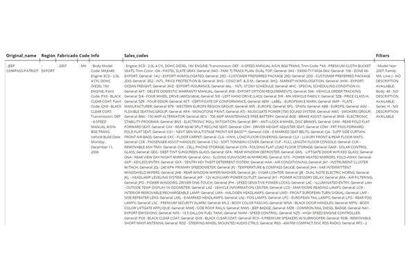 jeep compass (mk) del año 2007