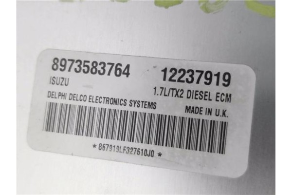 Recambio de centralita para opel combo (corsa c) 1.7 dti 16v referencia OEM IAM 8973583764 12237919 