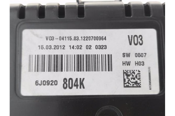 Recambio de cuadro completo para seat ibiza berlina (6j5) 1.4 stylance / style referencia OEM IAM 6J0920804K A2C53332250 