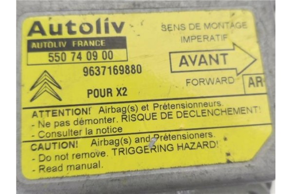 Recambio de centralita airbag para citroen xantia berlina 2.0 hdi 90 referencia OEM IAM 9637169880 550740900 