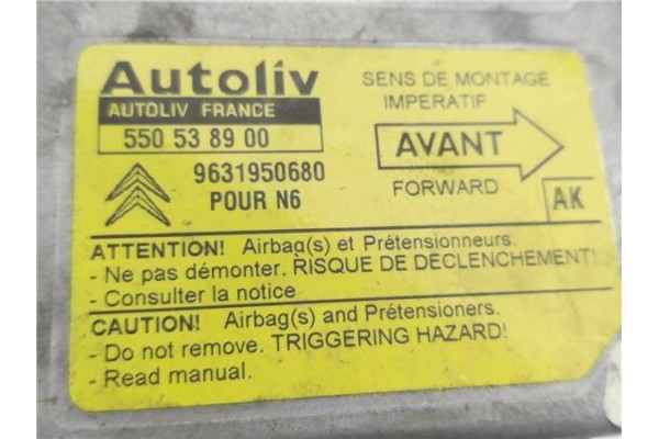 Recambio de centralita airbag para citroen xsara berlina referencia OEM IAM 9631950680 550538900 