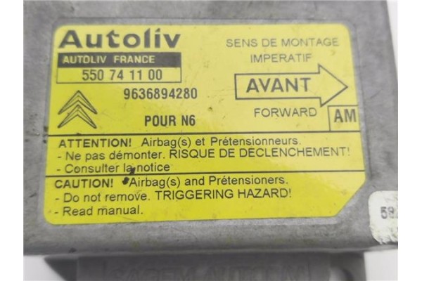 Recambio de centralita airbag para citroen xsara berlina 1.9 td referencia OEM IAM 9636894280 550741100 