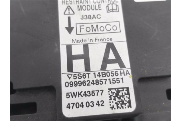 Recambio de centralita airbag para ford fiesta v (jh_, jd_) 1.6 16v referencia OEM IAM 5S6T14B056HA 5WK43577 