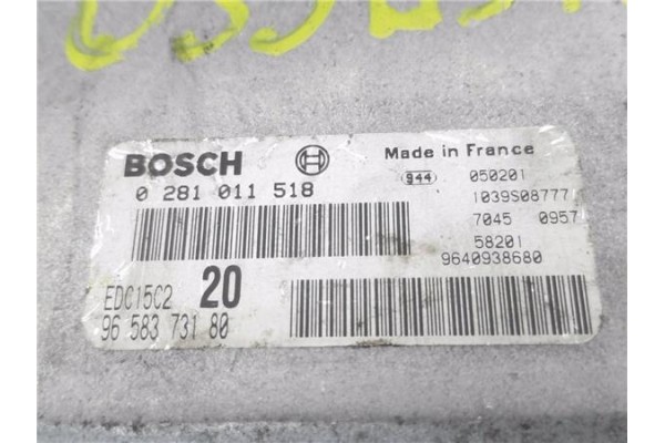 Recambio de centralita para citroen xsara picasso 2.0 hdi referencia OEM IAM 9658373180 281011518 