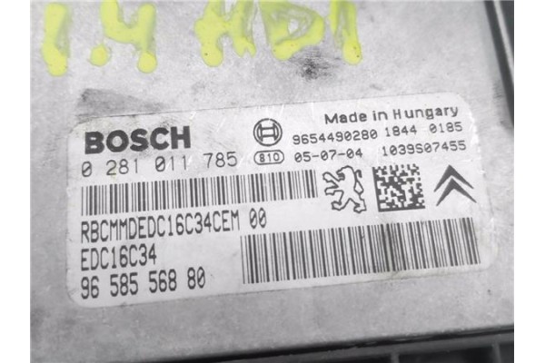 Recambio de centralita para citroen c3 1.4 hdi referencia OEM IAM 9658556880 281011785 