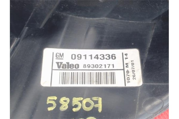 Recambio de piloto trasero izquierdo para opel corsa c 1.4 referencia OEM IAM 09114336 89302171 