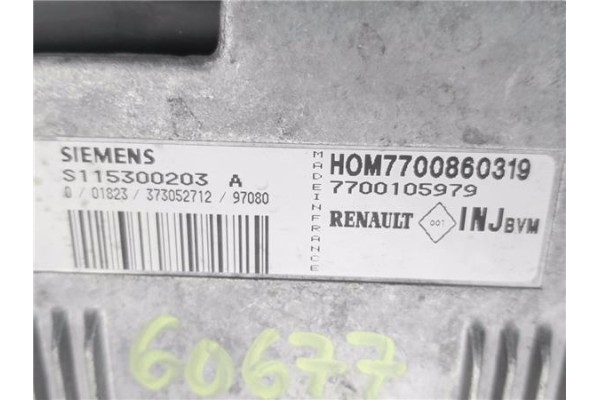 Recambio de centralita para renault megane i (ba0/1_) 1.6 e (ba0f, ba0s) referencia OEM IAM 7700860319 S115300203A 