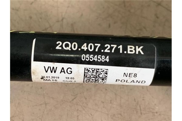 Recambio de palier delantero izquierdo para seat ibiza (kj1) 1.0 style referencia OEM IAM 2Q0407271BK  