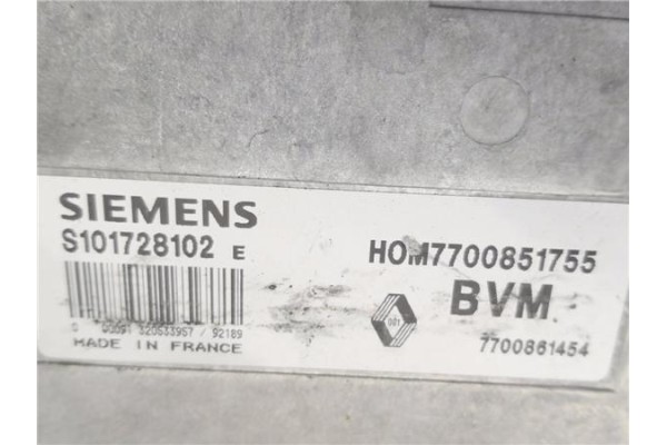 Recambio de centralita para renault clio i fase i / ii (b/c57) 1.7 (b/c574) referencia OEM IAM 7700851755 S101728102E 