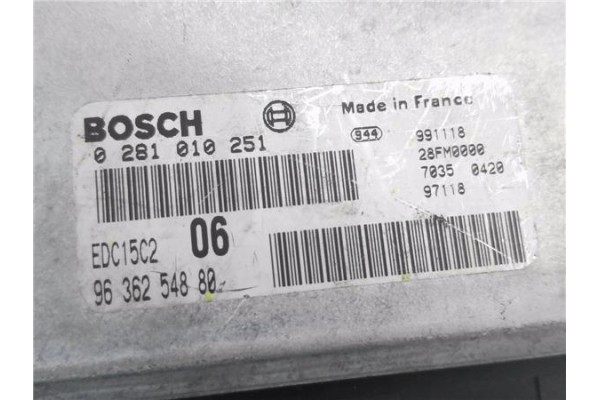 Recambio de centralita para citroen xantia berlina 2.0 hdi 90 referencia OEM IAM 9636254880 281010251 