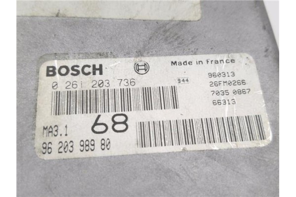 Recambio de centralita para citroen saxo 1.1 x referencia OEM IAM 9620398980 261203736 